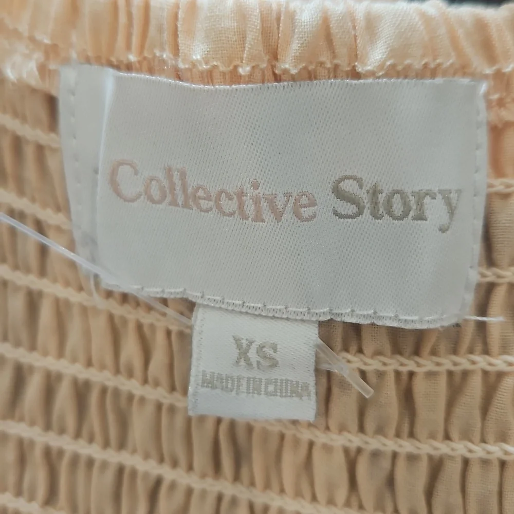 A Collective Story Peach Eyelet Maxi Dress XS | 100% Cotton | New With Tags - Picture 2 of 9